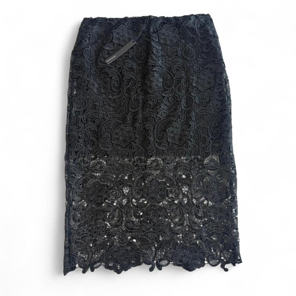 Harve Benard L Black Lace‎ Pencil Skirt NWT Chic Classic Workwear